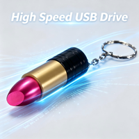 Clé USB promotionnelle personnalisée en forme de rouge à lèvres USB 3.0 2.0, clé USB publicitaire, clé USB en forme de rouge à lèvres avec logo