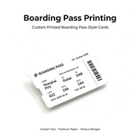 Vente en gros de billets d'avion personnalisés bon marché carte d'embarquement transfert thermique étiquettes en papier carton cartes de visite avec impression LOGO