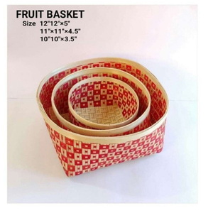 Cesta de Frutas Multiusos Hecha a Mano de Bambú Ecológico, Cesta Tradicional para Almacenar Manzanas, Cítricos, Plátanos y Pan, Organización de Cocina - Product Image 3