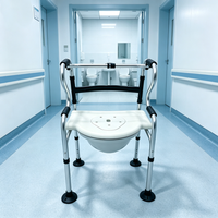 Chaise de douche médicale durable certifiée CE avec embouts en caoutchouc antidérapants, unisexe, pour la sécurité des personnes âgées dans la salle de bain, garantie 1 an