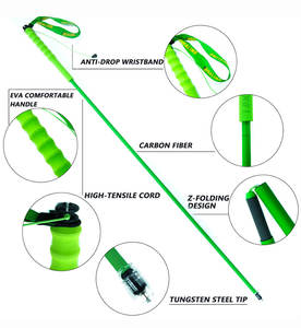 Poste plegable en Z <span class=keywords><strong>de</strong></span> fibra <span class=keywords><strong>de</strong></span> carbono T800, Punta ultraligera <span class=keywords><strong>de</strong></span> carburo <span class=keywords><strong>de</strong></span> tungsteno, bloqueo rápido, 5 secciones, <span class=keywords><strong>Trail</strong></span> Running/senderismo, venta al por mayor - Product Image 1