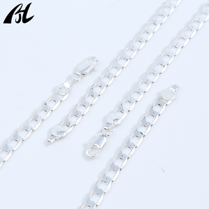 H560 <strong>Silver</strong> <strong>Necklace</strong>, Thin Curb Chain, Minimalist Simple Link, <strong>Choker</strong> for Unisex, Daily Commute Versatile - Product Image 6