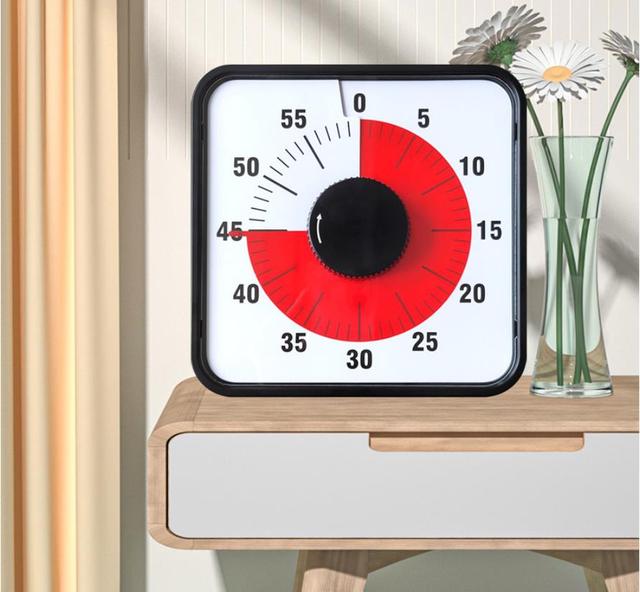 60 Minute Pomodoro Mechanical Switch Kitchen Timer for Cooking Meeting Magnetic Productivity Timer Visual Study Timers for Kids