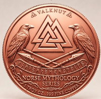 Koin Tembaga Murni 999 Ukuran Besar 5 oz, Gambar Dewa Loki Penggoda, Relief Tinggi, Anti UV, Mirip Karya Seni Mitologi Norse, Kerajinan Logam