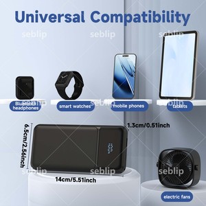 Banque d'alimentation portable à charge rapide 10000mAh, chargeur de batterie externe compact avec ports USB-C et USB-A pour téléphones et tablettes - Product Image 3