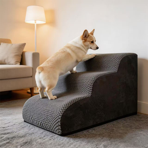 Escaliers légers <span class=keywords><strong>pour</strong></span> animaux de compagnie, <span class=keywords><strong>pour</strong></span> petits chiens, 3, 4 ou 5 marches, pliables, en mousse haute densité, rampe portable <span class=keywords><strong>pour</strong></span> <span class=keywords><strong>chien</strong></span>, <span class=keywords><strong>pour</strong></span> <span class=keywords><strong>voiture</strong></span>, lit, chaise - Product Image 1