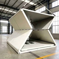 Conteneur pliable en acier moderne de 20 pieds, petite maison préfabriquée modulaire à 3 chambres, installation rapide en 15 minutes