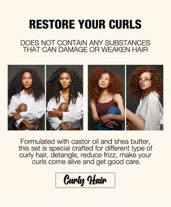 Produits de soin des cheveux bouclés en marque privée Sans sulfate Démêlant Contrôle des frisottis Nourrir Shampoing et après-shampoing <span class=keywords><strong>pour</strong></span> cheveux bouclés - Product Image 5