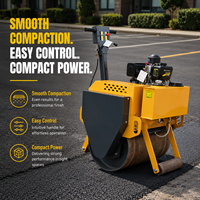Mini-compacteur vibrant hydraulique à tambour unique pour la construction de routes et l'asphalte