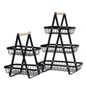 Single-Sided Light Duty Metal Kitchen Utensil Rack <b>Storage</b> <b>Basket</b> for Efficient Organization of <b>Vegetables</b> and Fruit - Product Image 6