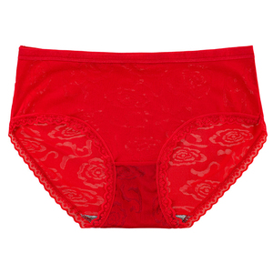Culottes en dentelle transparente jacquard pour femmes, sous-vêtements en coton sexy et respirants, culottes pour toutes les saisons - Product Image 6