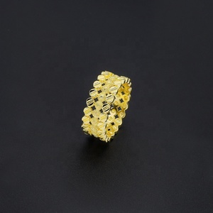 JXX Vente Flash : Bagues de Mariage en Laiton Style Dubaï, Bijoux Classiques Plaqué Or Tendance pour Femmes, Bagues de Fiançailles pour Dames - Product Image 3