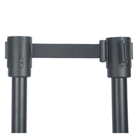 2 Pcs Poteaux de Sécurité Rétractables avec Base Métallique Robuste pour Barrière de Contrôle de la Foule et Gestion des Files d'Attente, pour une Stabilité et une Sécurité accrues