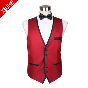<strong>Silver</strong> Vest for Wedding OEM Stylish Grey Men's Tuxedo Vest Custom Polyester <strong>Waistcoat</strong> - Product Image 3