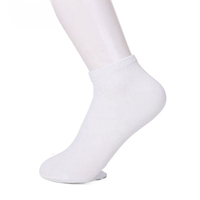 Chaussettes d'été unies à coupe basse Baskets confortables Chaussettes à la cheville Blanc Noir Gris