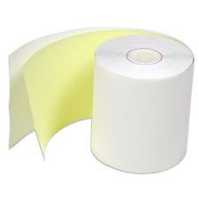 Venta caliente 75mm * 60mm caja registradora Pos/ATM papel <span class=keywords><strong>2</strong></span> capas rollos de papel de recibo térmico sin carbón - Product Image 2