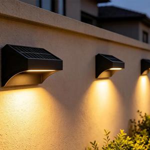 Tuin <span class=keywords><strong>Solar</strong></span> LED Wandlamp Lichtsensorbediening Warm Wit RGB Wandlamp - Product Image 4