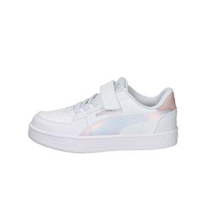 Sneakers Puma da Ragazza Bianche e Rosa con Cinturino Iridescente e Suola Chunky - Product Image 1
