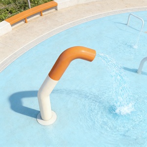 Fuente de agua de acero inoxidable con forma de gusano para niños, equipo de parque acuático al aire libre, juego de agua seguro con bordes redondeados - Product Image 5