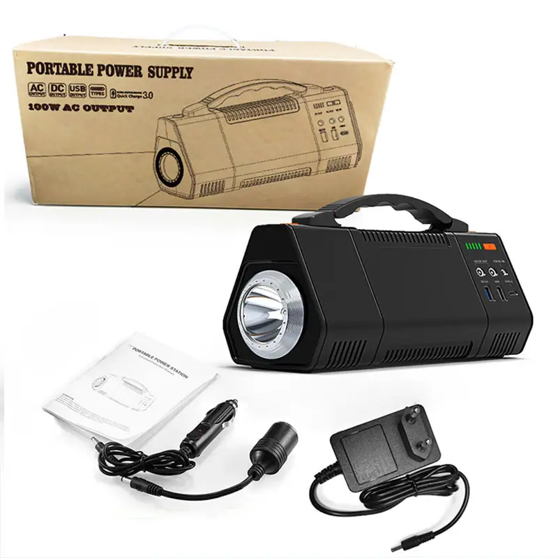 Times Power 100W AC Output 10W Bright Light Power Supply 240v Solar Power Station 155wh generatore solare portatile