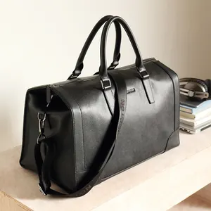 Sac à main en cuir polochon pour homme, fourre-tout de voyage, style business, pour week-end, personnalisés, offre spéciale,