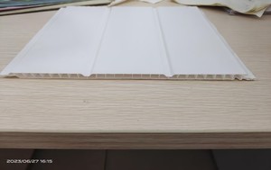 Trần nhựa PVC siêu trắng rộng 25cm với đường bạc cho phòng tắm trong nhà và bảng điều khiển trần gỗ hai rãnh - Product Image 3