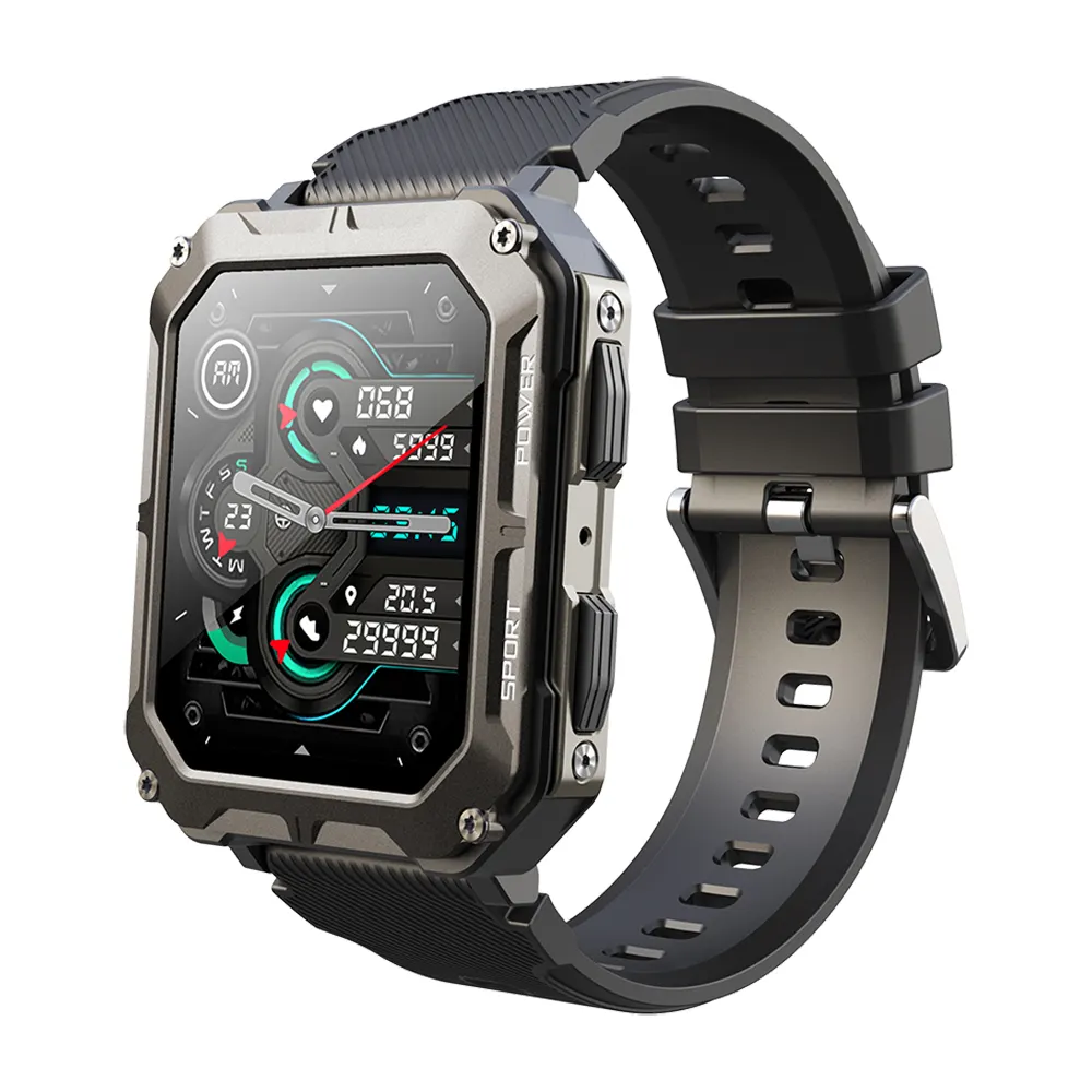 TKYUAN-reloj inteligente deportivo profesional C20 Pro, resistente al agua IP68, batería de 380mAh, modo de espera largo, Android