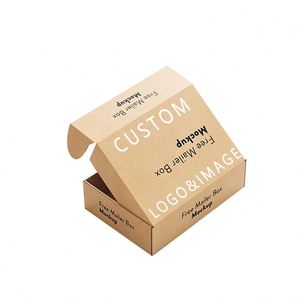 Wholesale Custom Logo Kraft Paper Packaging <b>Boxes</b> Corrugated Board Gift Box Kraft Jewelry Storage Custom Gift Box - Product Image 1