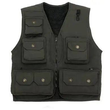 Multi-pocket Workwear Men's Outdoor Photographing Vest Work vest cheap Fishing Vest
