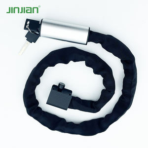 Jinjian Serrure à chaîne bleue Serrure de porte à chaîne <span class=keywords><strong>antivol</strong></span> pour vélo Couverture en nylon Logo personnalisé Serrure de porte à chaîne de sécurité Certificat <span class=keywords><strong>ART</strong></span> 1 - Product Image 3