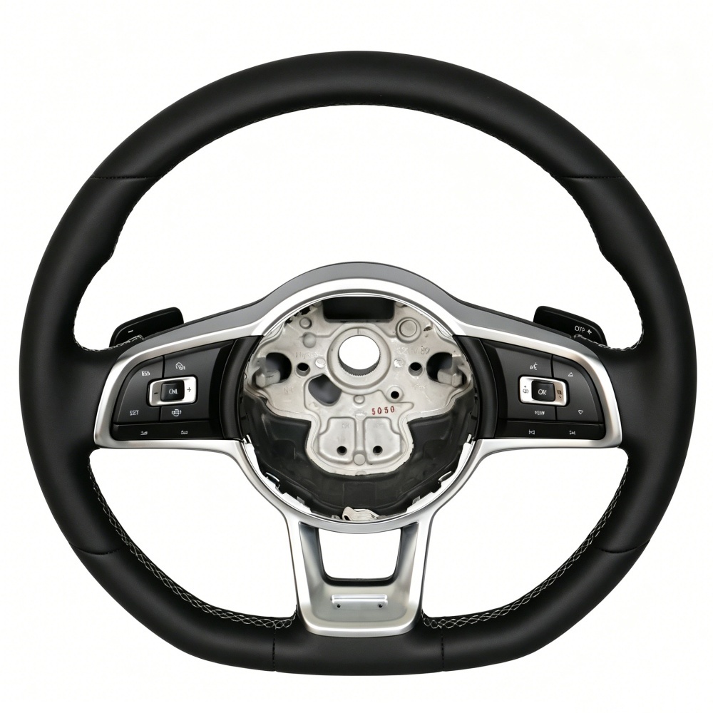 Custom Leather Complete Car Steering Wheel (Volkswagen Fitment), photo 4