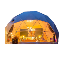 Dôme géodésique de glamping de luxe pour l'extérieur, tente igloo en PVC transparent, écologique, imperméable, ignifuge, résistant au vent, structure en acier