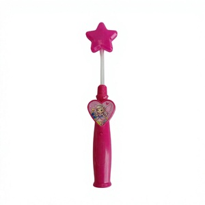 Baguette Lumineuse Danseuse en Plastique Rose, Jouet Électronique avec Poignée Cœur, Effet LED Brillant, Amusant pour Fêtes d'Enfants, Léger, Style Magique - Product Image 2