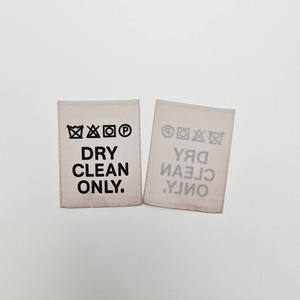 Etiquetas de Ropa Tejidas Ecológicas de Tamaño Personalizado, Color Personalizado, Diseños Personalizados, Etiquetas de Cuello de Algodón Plegables por un Lado de Alta Densidad - Product Image 4