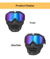Lunettes de cyclisme Shenmoren SMR-HB-006 personnalisables, vintage, unisexes, Halloween, motif crâne, monture intégrale légère en PC, verres en plastique