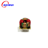 BEIRUI Mini Inducteur toroïdal de mode commun vert, 8:8 tours, trou vertical, base en fibre de verre pour PCB, fil bicolore, filtre EMI