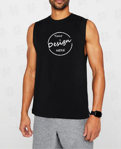 Débardeur de sport personnalisé pour homme, <span class=keywords><strong>sans</strong></span> manches, en coton, pour fitness, gym, musculation, stringer, débardeur musculaire - Product Image 2