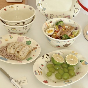 Bols en céramique Guohe, série Graffiti, grande taille, pour salade, riz, service de repas, usage adulte - Product Image 2