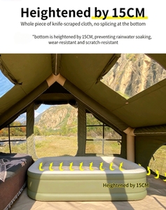 Tente de <span class=keywords><strong>camping</strong></span> gonflable familiale 6,3 m² à gonflage rapide en PVC épaissi avec colonnes d'air pour l'extérieur - Product Image 3