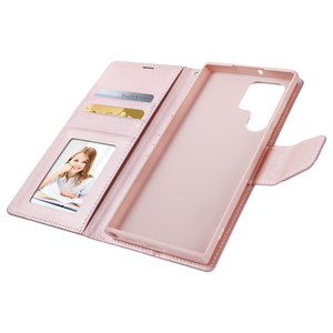 Capa Carteira de Couro PU Hanman para <span class=keywords><strong>Samsung</strong></span> <span class=keywords><strong>Galaxy</strong></span> S25 FE / S25 Ultra, Flip, Macia, Magnética com Suporte - Product Image 4