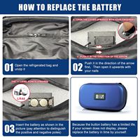 Sac isotherme pour insuline alimenté par piles bouton, sac médical portable rechargeable pour les voyages longue distance