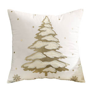 Vente chaude renne arbre de noël estampage à chaud taie <span class=keywords><strong>d</strong></span>'oreiller automne hiver flocon de neige à la main broderie housses de coussin - Product Image 6