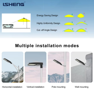 Lisheng F-LED234 Éclairage public LED en alliage d'aluminium haute luminosité, étanche IP65, alimentation par batterie, certifié CE, garantie 3 ans - Product Image 4