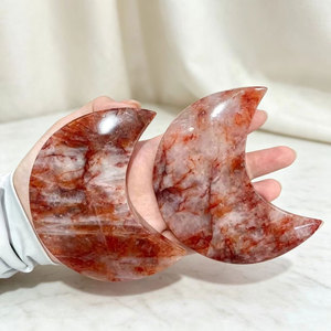 Figurine sculptée en quartz rouge feu, sculpture ronde, décoration Feng Shui pour la maison, objet de collection artisanal, vente en gros - Product Image 3