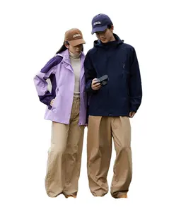 남성용 여성용 방수 겨울 윈드 브레이커 지퍼 성인 야외 자켓 3-in-1 따뜻한 등산 및 캠핑 코트