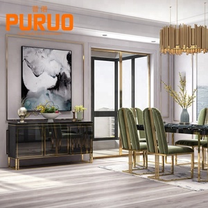 Mobile Console Moderno in <span class=keywords><strong>Nero</strong></span> <span class=keywords><strong>e</strong></span> <span class=keywords><strong>Oro</strong></span> - Product Image 3