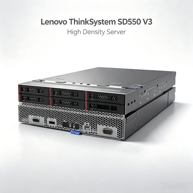 ThinkSystem SD550 V3 Multi-Node 2x 5th Gen Intel Xeon Platinum Processors 2x 64 Core 350W 16x 128GB TruDDR5 Server