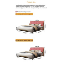 Meubles de chambre à coucher, design simple, prix de gros, cuir écologique personnalisé, lit king-size blanc crème luxueux pour filles, pour la maison