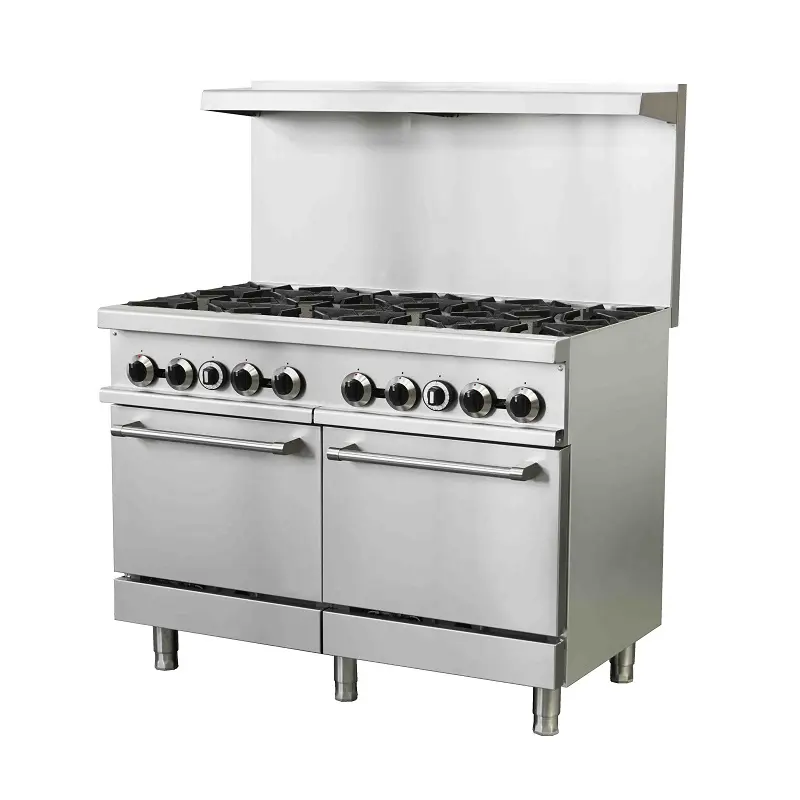 Commercial Gas Cooking Range 8 Burner Top With Oven Range Oven