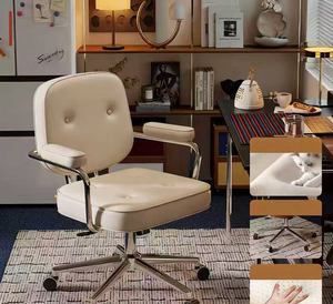 Silla de Computadora de Lujo Ligero, Silla Giratoria Multifuncional, Silla de Escritorio para Estudio, Silla de Oficina, Sillón para Dormitorio - Product Image 3